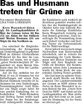 Artikel aus "Die Glocke" vom 27.02.2010