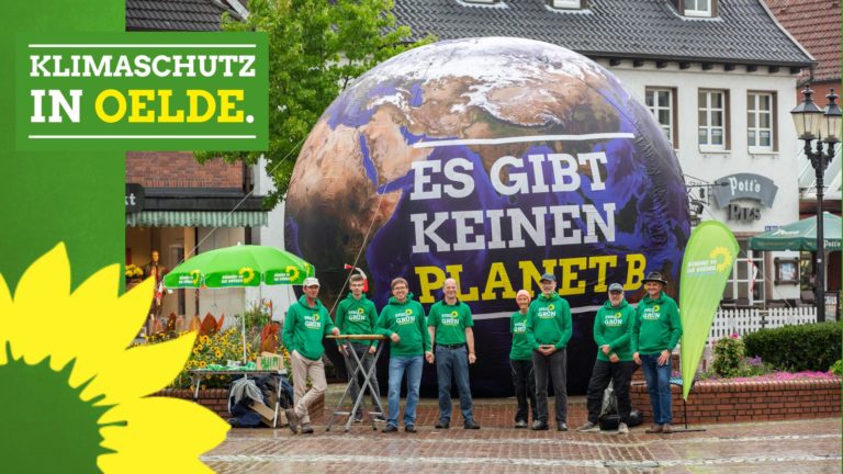 Klimaschutz Aktion in der Oelder Innenstadt