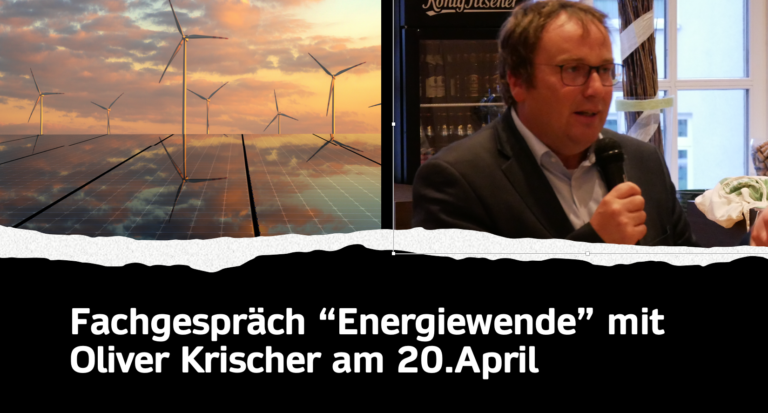 Auswirkungen der neuen Energiepolitik auf die Region – Fachgespräch mit Oliver Krischer MdB